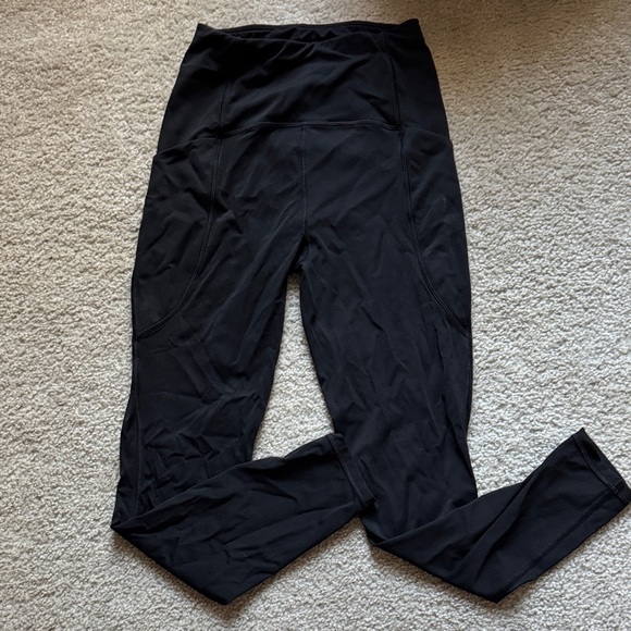 Black High-Waisted Leggings - 7/8 Length - Picture 1 of 3
